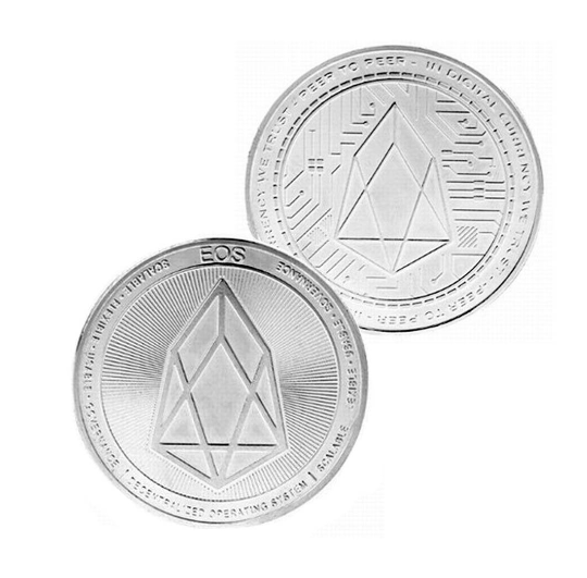 EOS Coin - Silver Metal Physical Blockchain Cryptocurrency Collectible Coin-image