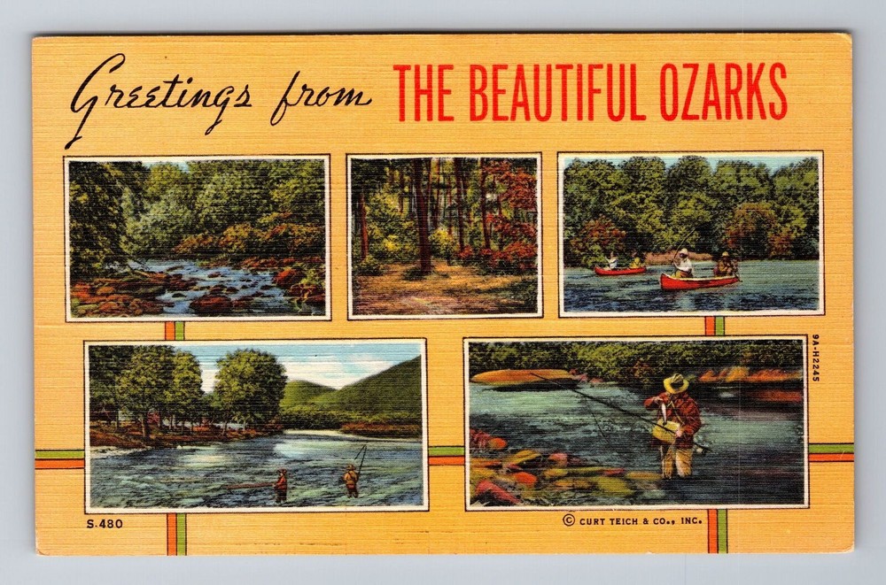 Ozarks MO-Missouri, General Greetings Landmarks, Vintage Postcard