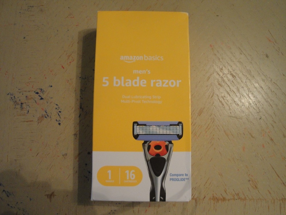 Amazon Basics 5-Blade MotionSphere Razor for Men with 1 Handle and 16 Cartridges #G9