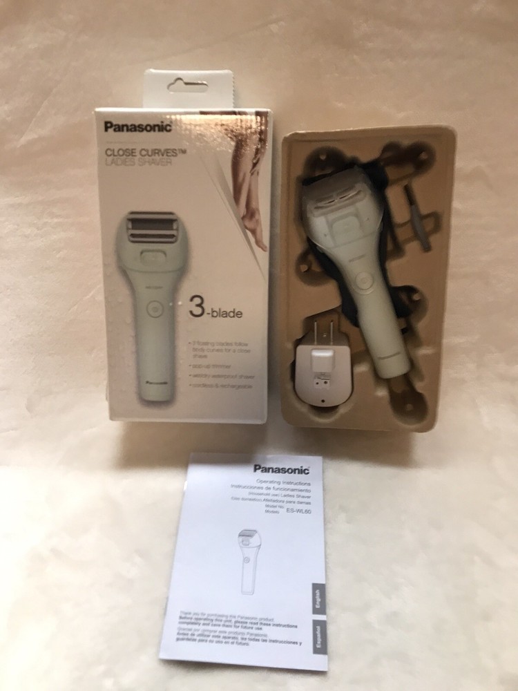 Panasonic Close Curves Electric Razor for Women, Cordless 3-Blade Shaver - Green