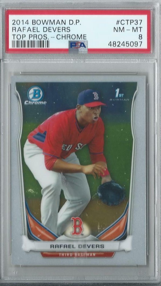 2014 Bowman Chrome Draft Picks & Top Prospects #CTP-37 Rafael Devers PSA 8 NM-Mt