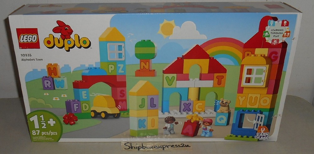 LEGO DUPLO Alphabet Town 10935 Toddler Building Toy with Letters and Playmat