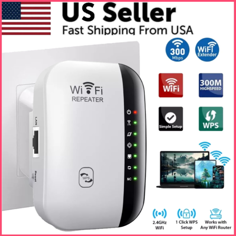 WiFi Range Extender Internet Booster Wireless Signal Repeater Wireless Amplifier