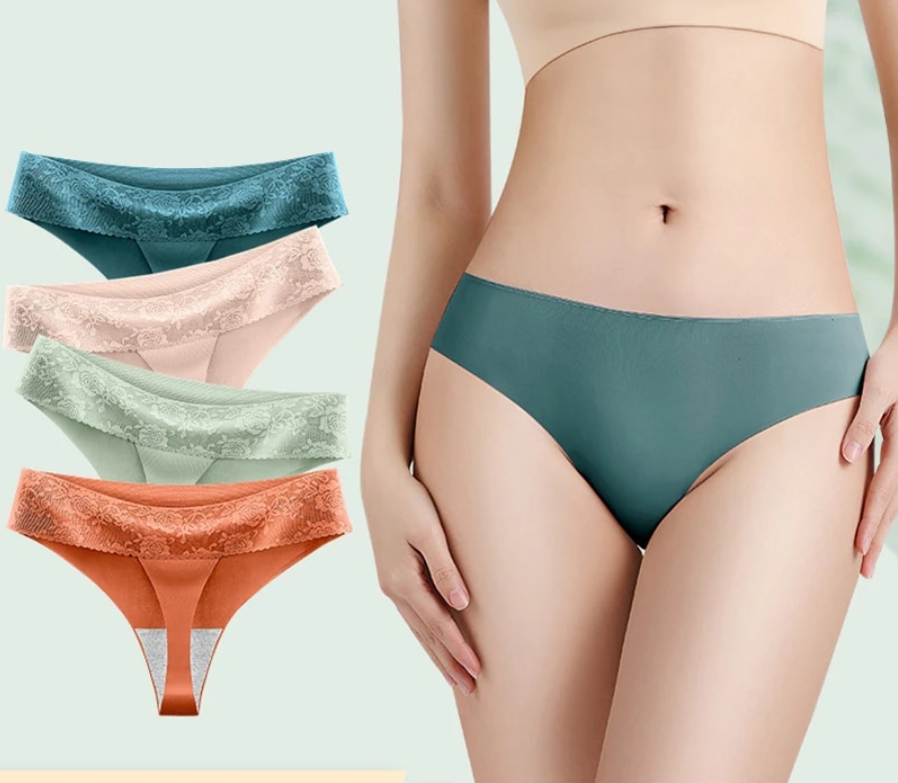 Low-Rise Silk Sexy Women Thongs Seamless Lingerie Intimates Panties Female