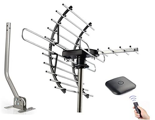 Amplified Digital HD TV Antenna with 360-Degree Rotation for Attic or Outdoor Use  -image