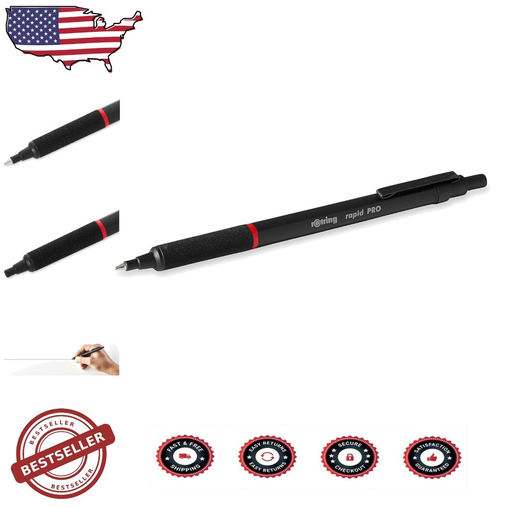 Professional Medium Point Ballpoint Pen with Non-Slip Grip and Refillable Ink