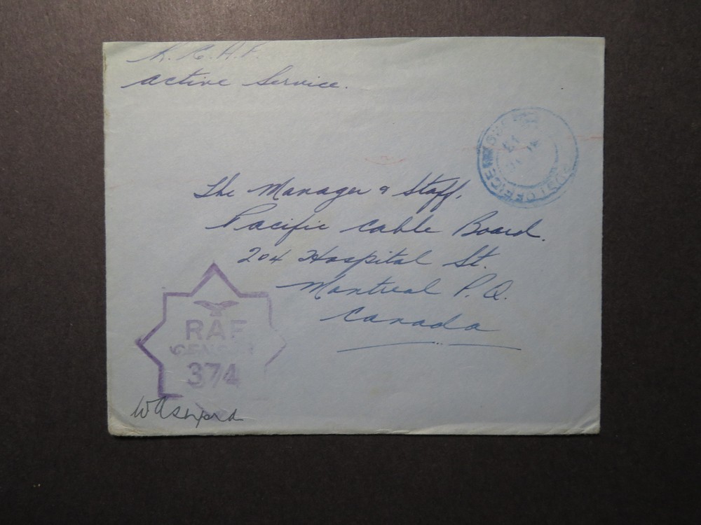 Canada WWII Forces Cover / Solvjin Antwerp APO / RAF Censor - Z12283