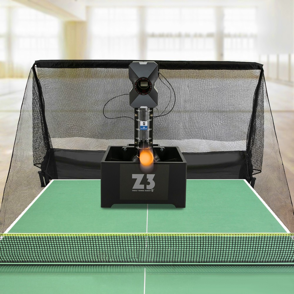 Automatic Table Tennis Ball Pitching Machine with 100 Balls and Net