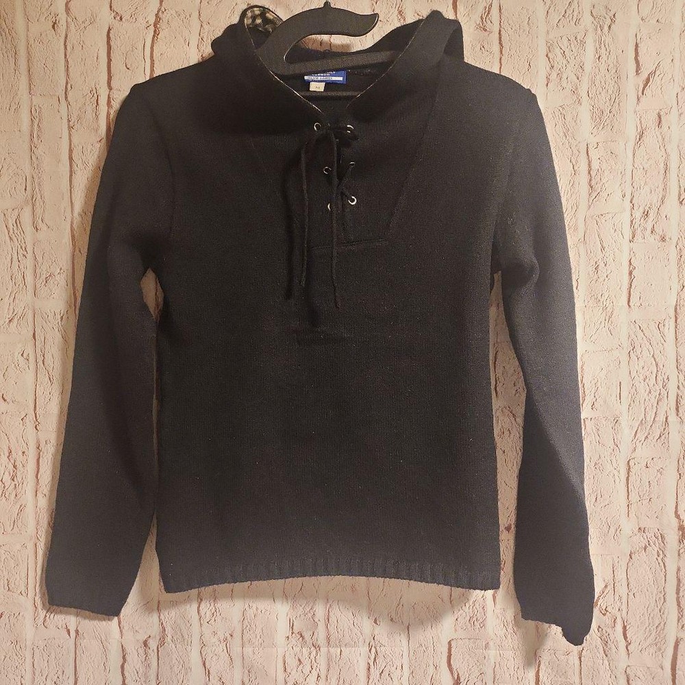 Burberry Blue Label Black Hoodie Knit Size M Used