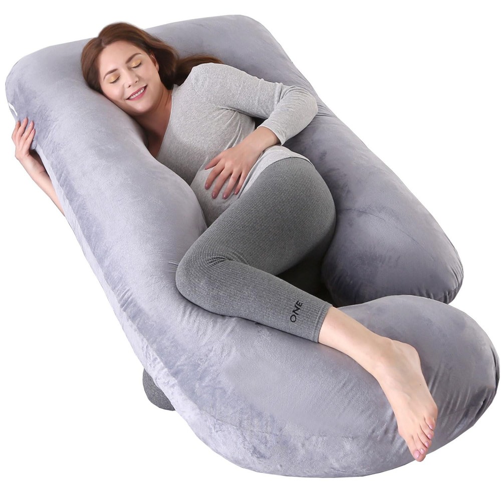 Almohadas de embarazo para dormir, cuerpo completo en forma de U