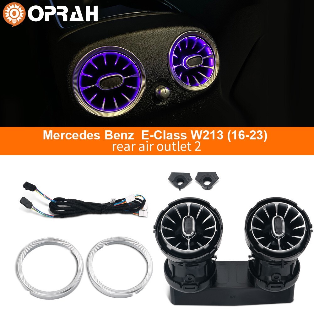 2PCS 64-Color Rear Air Vent LED Ambient Light for Mercedes E-Class W213