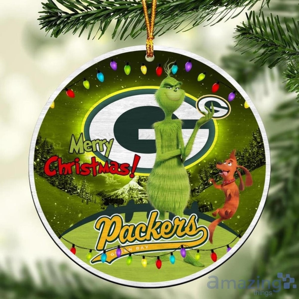 Custom Green Bay Packers Grinch Christmas Ornament - Personalized Gift