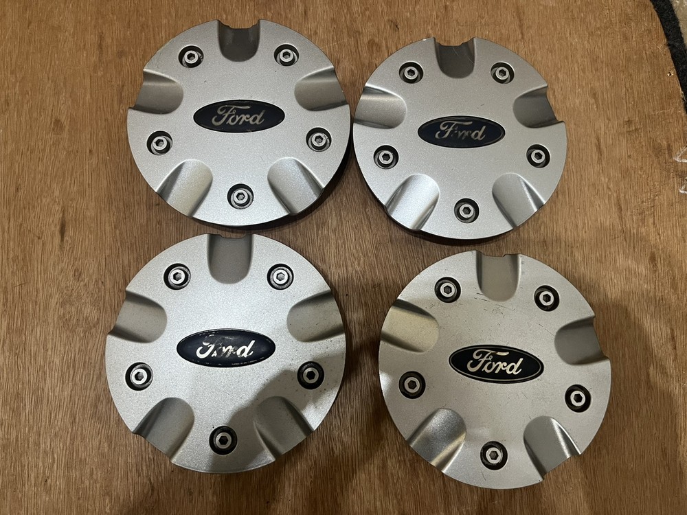x4 Genuine Ford Focus Mk1 Alloy Wheel Centre Caps Set