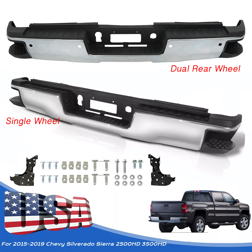 For 2015-2019 Chevy Silverado GMC Sierra 2500HD 3500HD Rear Step Bumper Assembly