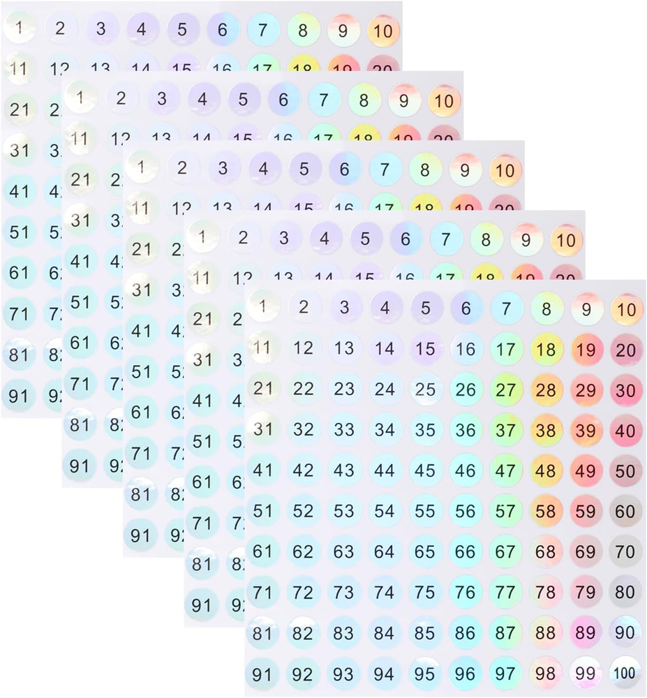 Number Stickers 1-100 Small Round Numbers For Office Home Kitchen Classroom New