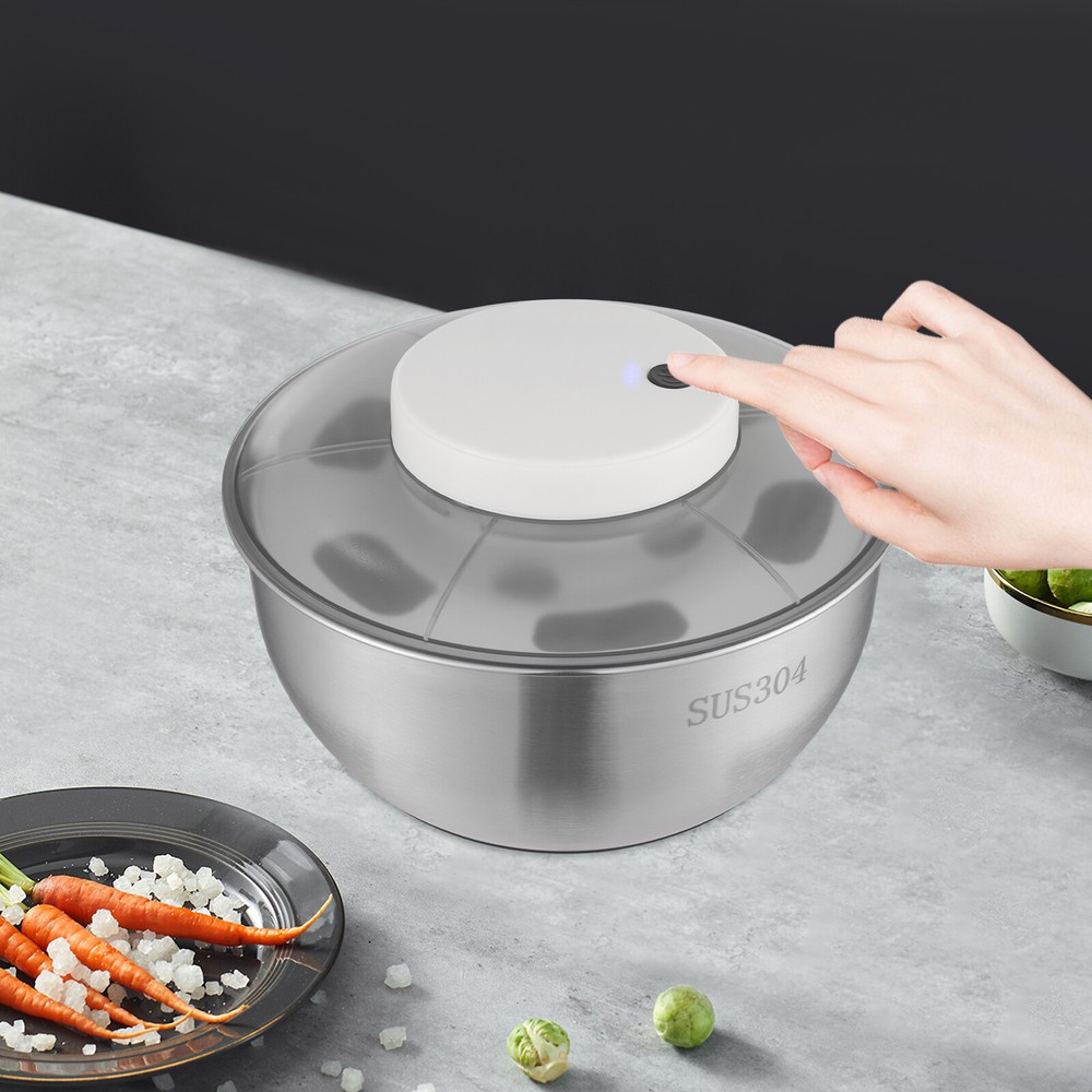 304 Electric Salad Spinner Fruit Vegetable Washer Dryer Vegetable Dehydrator