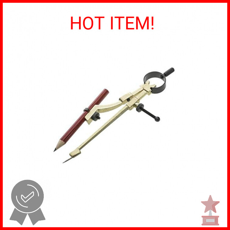 General Tools 842 Precision Pencil Compass, includes pencil , Yellow, 1 Count