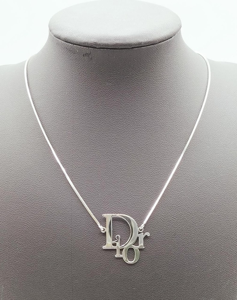 Dior Y0619 Logo Necklace in Gold or Silver