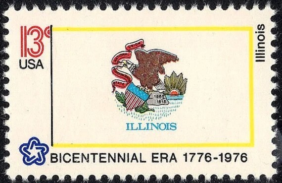 US SC# 1653 ILLINOIS STATE POSTAGE STAMPS 100 IN PACKAGE .13ct EACH UNUSED