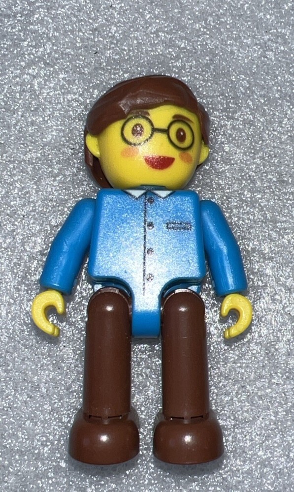 Picasso Tile Magnetic Figure Brown Pants With Blue Shirt