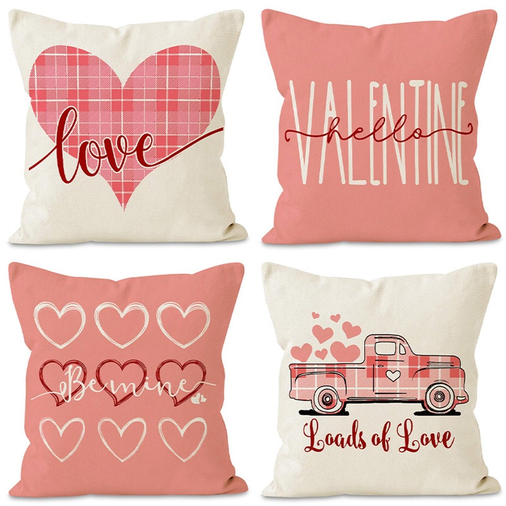 Valentine's Day Couple Love Sofa Pillow Cover Home Decoration Pillow Cover