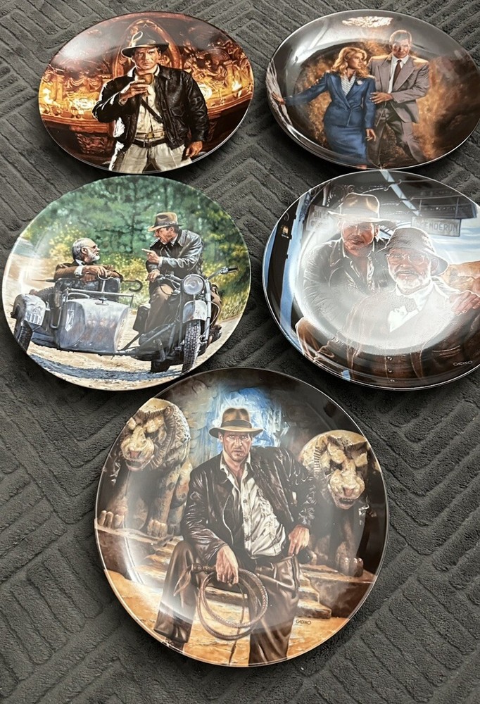 Bradford Exchange Delphi Indiana Jones Last Crusade 5-Plate Collector Set