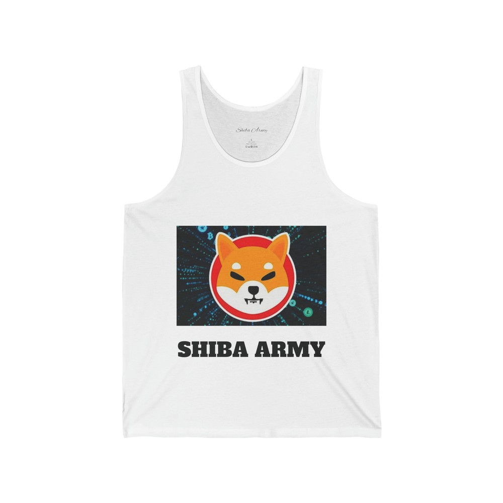 Shiba Army Crypto Unisex Jersey Tank Top-image
