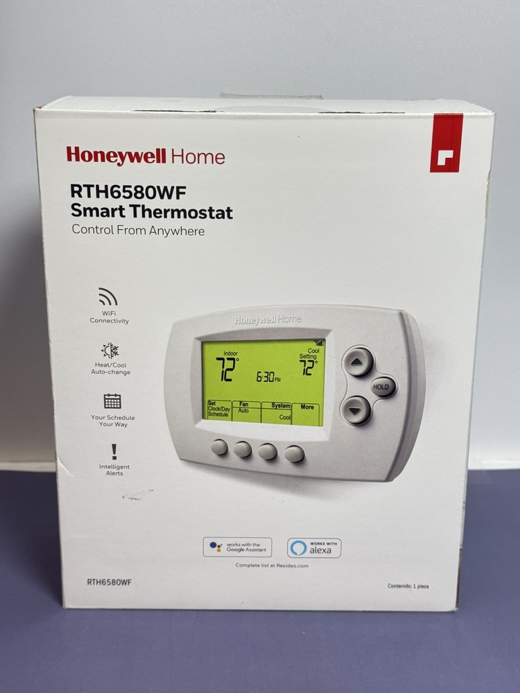 New Honeywell RTH6580WF Wi-Fi 7-Day Programmable Thermostat White Residential