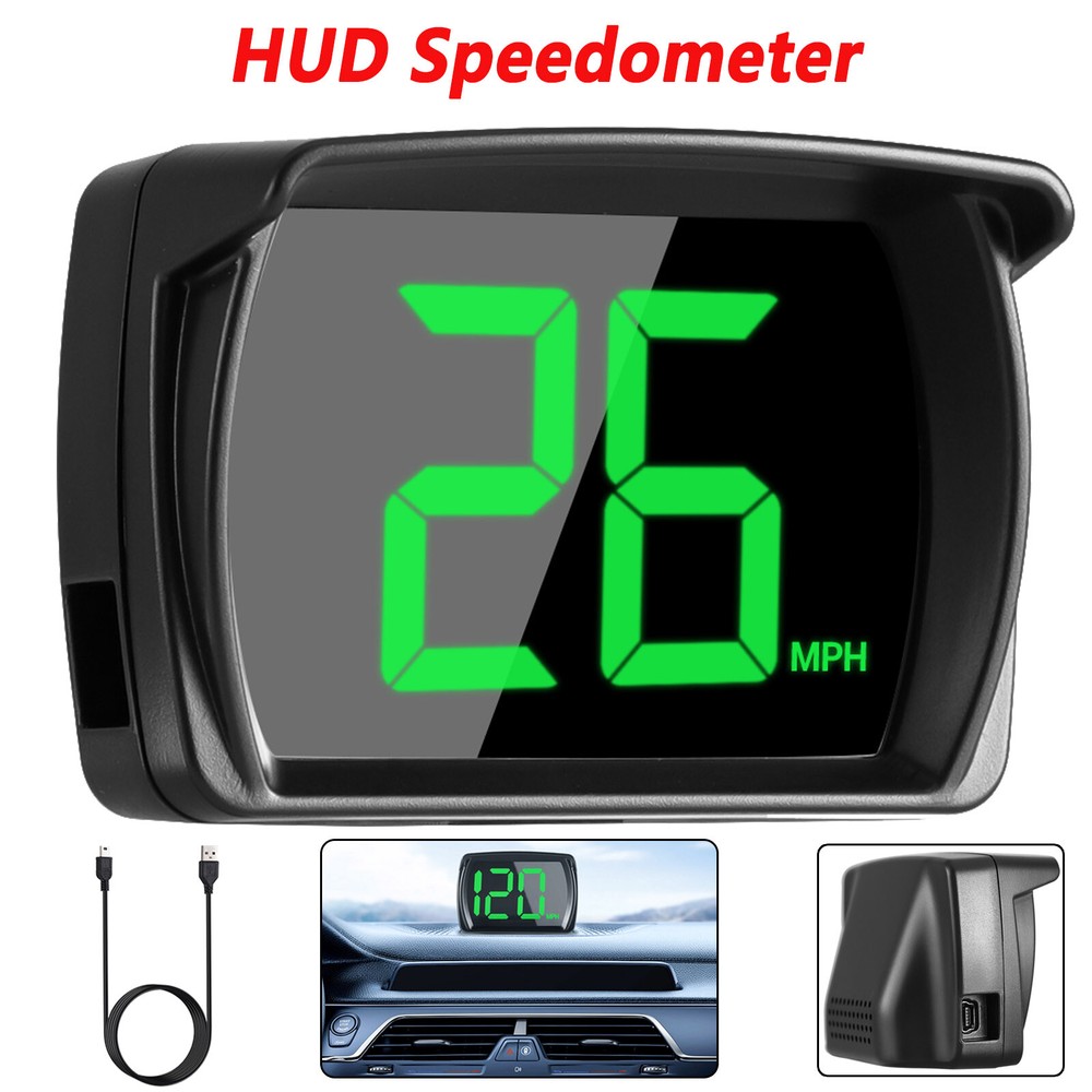 Universal Smart Car HUD GPS Speedometer with ABS in MPH HD Display