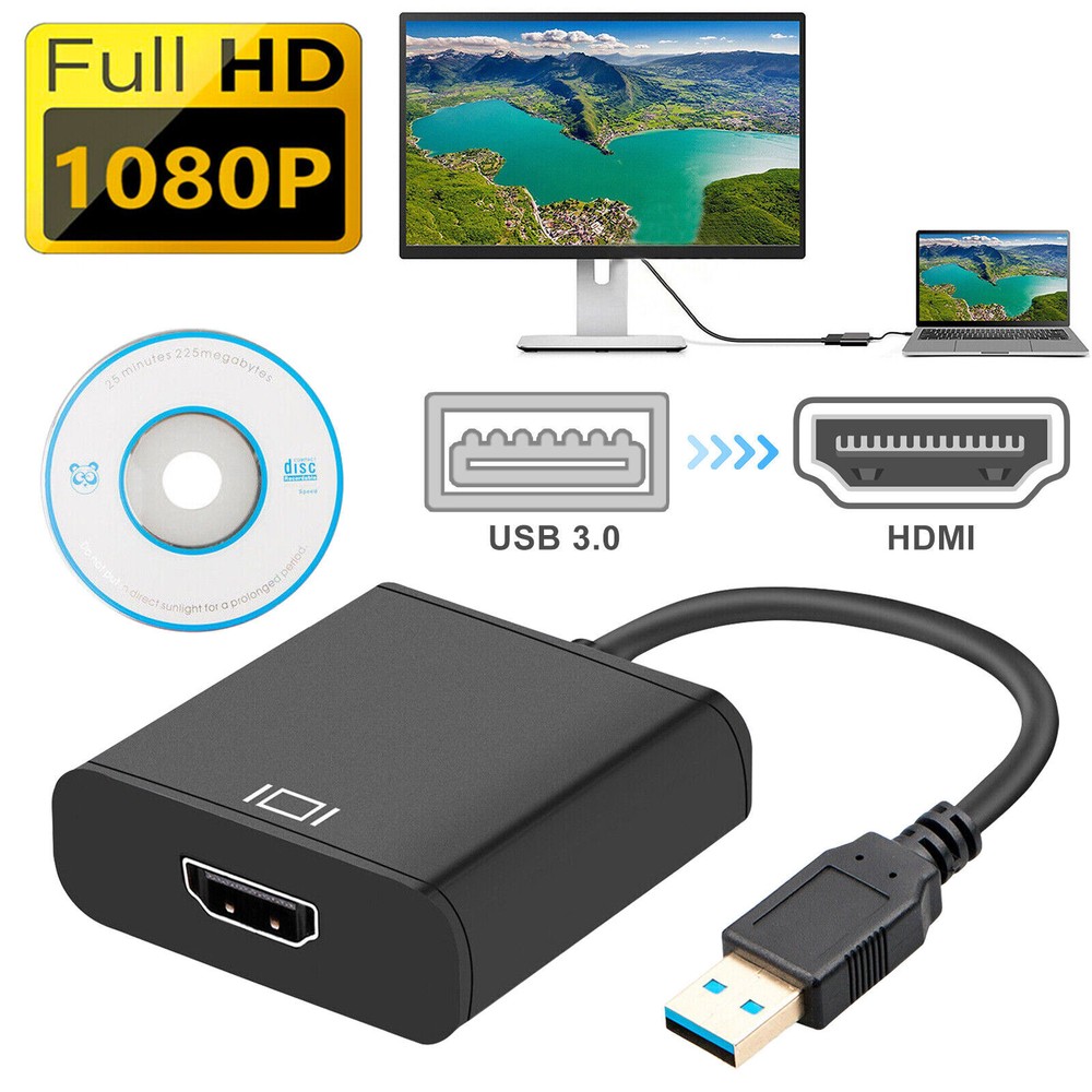 1080P USB 3.0 to HDMI Adapter for PC Laptop HDTV LCD TV Converter