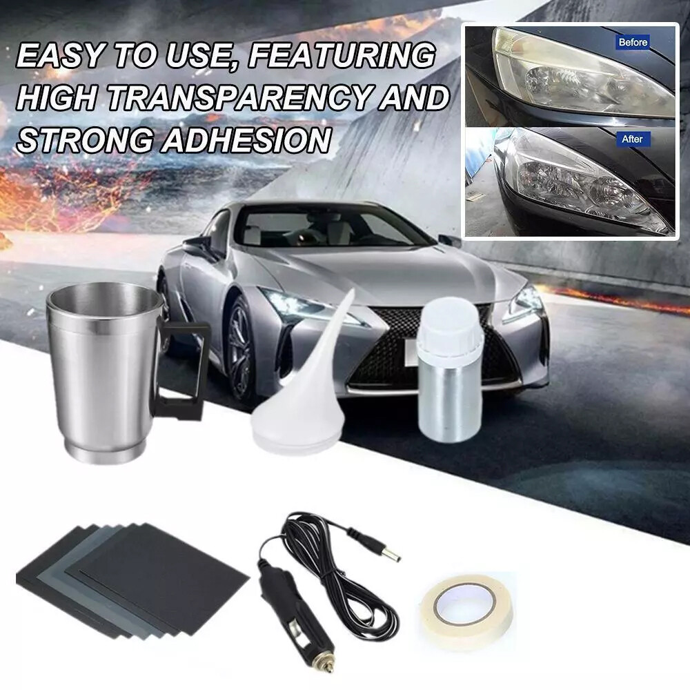 Headlight Restoration Repair Kit Liquid Polymer Chemical Polishing Car Set Tool