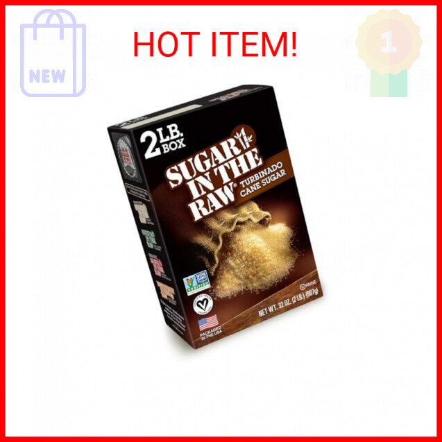 Sugar In The Raw Granulated Turbinado Cane Sugar, No Added Flavors or erythritol