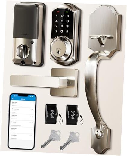 Smart Keyless Entry Deadbolt Lever Lock with App Control