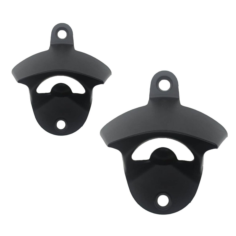 2pcs Stainless Steel Wall Mount Beer Soda Bottle Opener with Mounting Screws