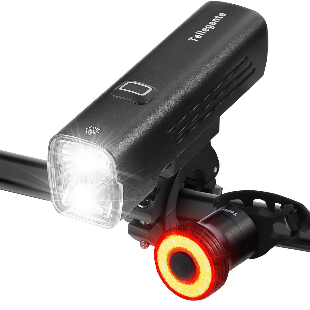 Super Bright Bike Lights with 2 Powerful LEDs for High and Low Beam Night Riding