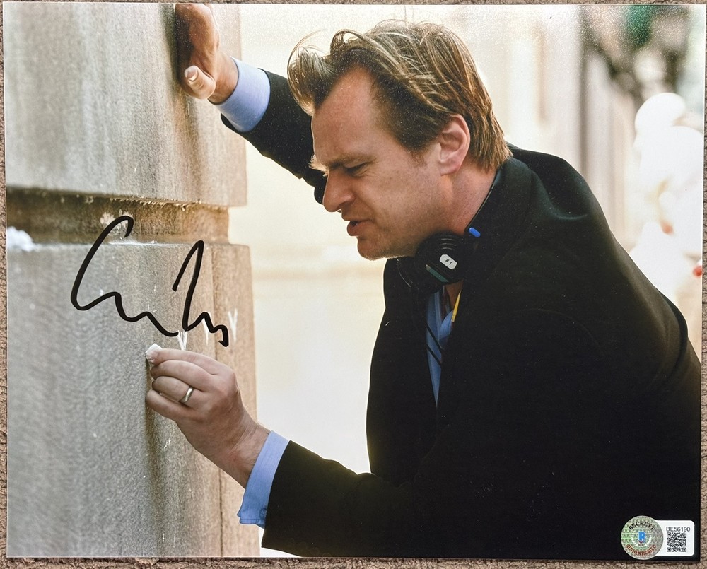 Christopher Nolan Autographed 8x10 Photo with Beckett COA from The Dark Knight and Tenet