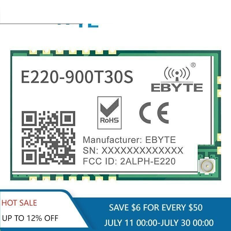 IOT Wireless LoRa Module RSSI ISM 868MHz 915MHz 30dBm Module LoRa Spread FSK SMD-image