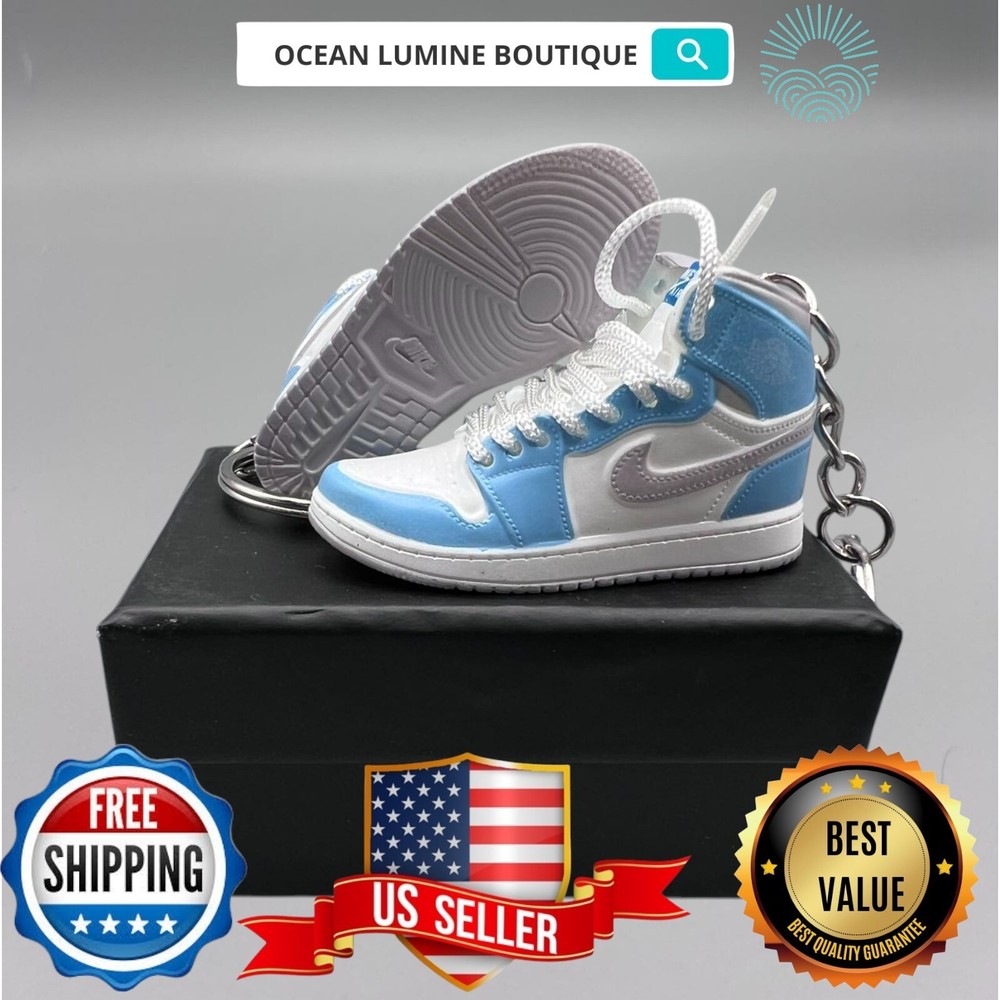 Air Jordan 3D Mini Sneaker Keychain, Basketball Sneaker Collectible, Box Options