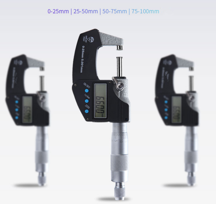 Digital outside diameter micrometer with 0.001mm precision display-image