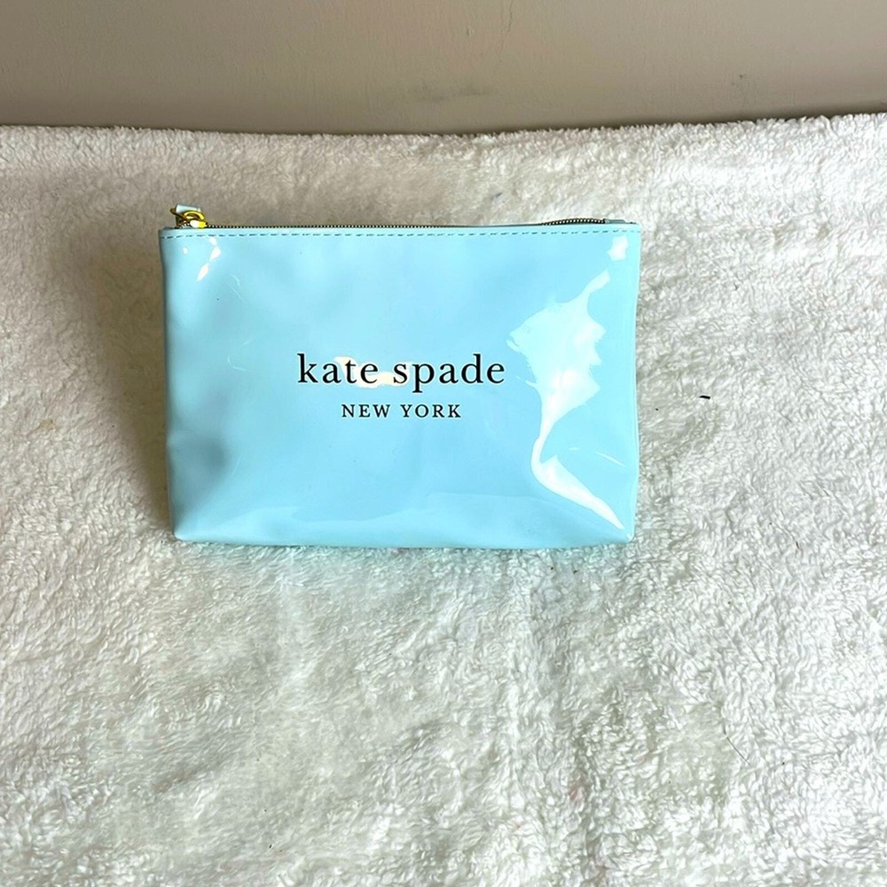 Kate Spade New York Baby Blue Small Purse Cosmetic Makeup Bag