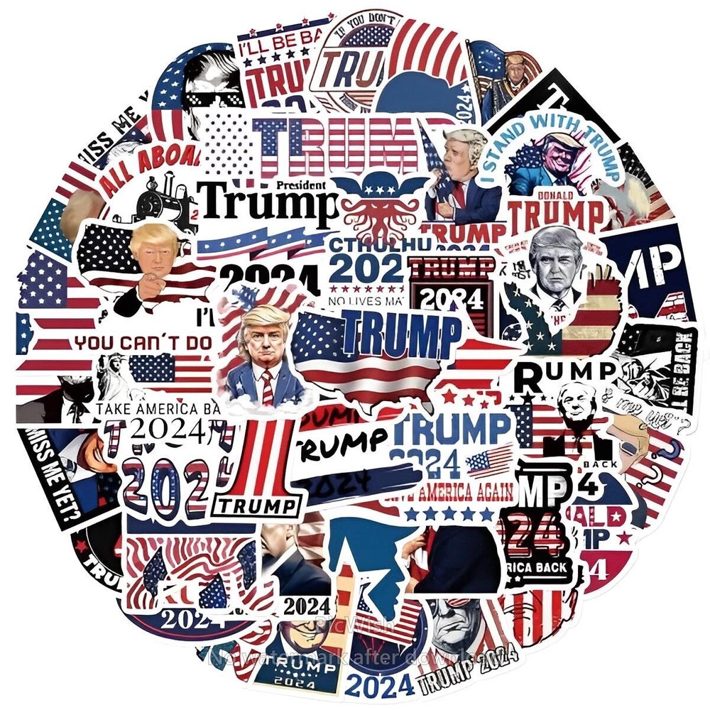 50 Trump Stickers Assorted Donald Trump United States of America President