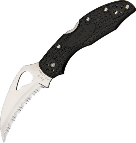 Byrd Hawkbill Lockback Knife 4-inch Closed 3-inch Serrated 8Cr13MoV Stainless Steel Blade BY22SBK