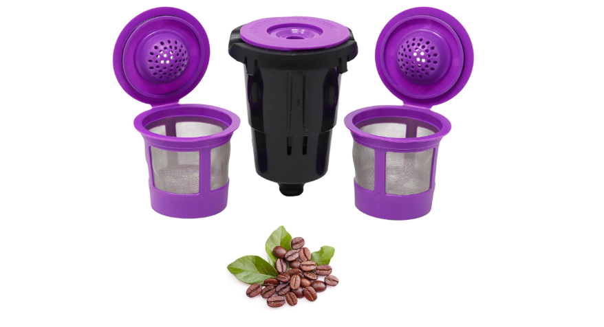 Reusable K Cups Compatible with Keurig K-Mini Mini Plus Express Iced with Adapter