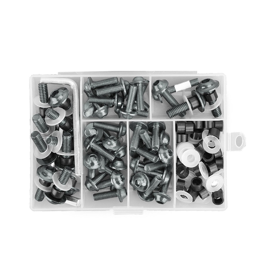 158x Motorbike Titanium Fastener Clip Screw Kit Windscreen Fairing Bolt