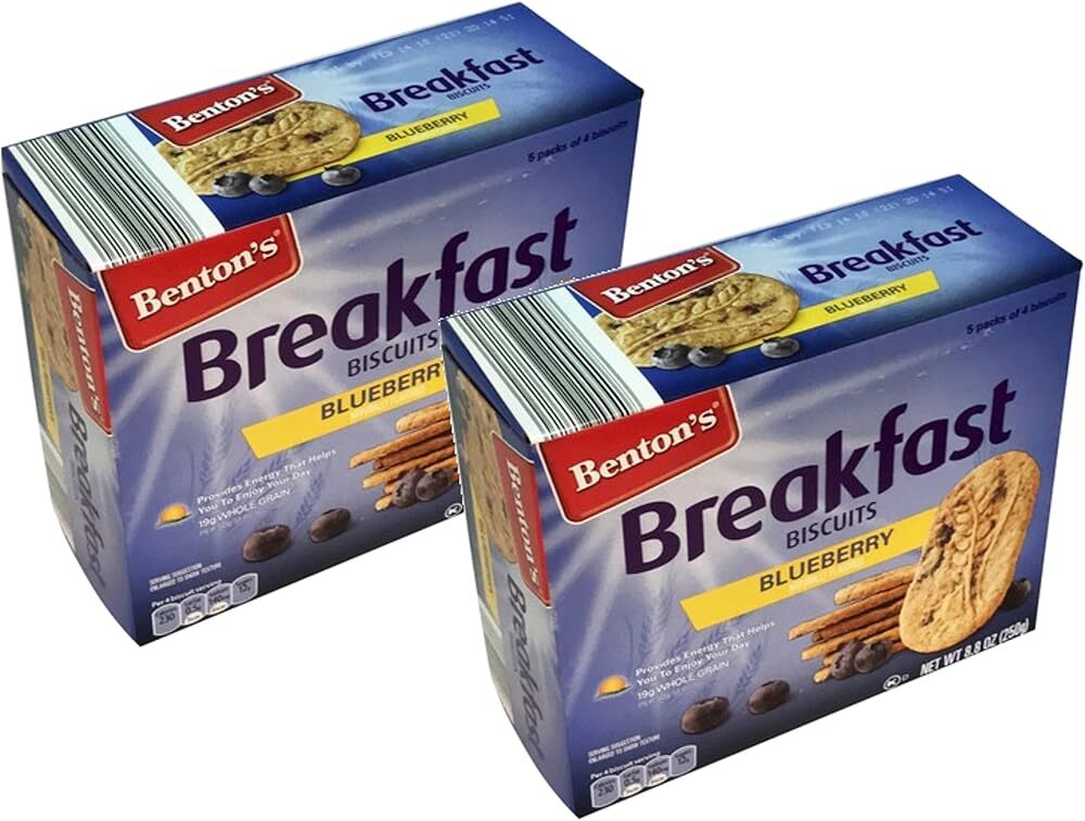 Benton's Whole Grain Blueberry Energy Breakfast Biscuits - 2 Boxes (5 Pck)