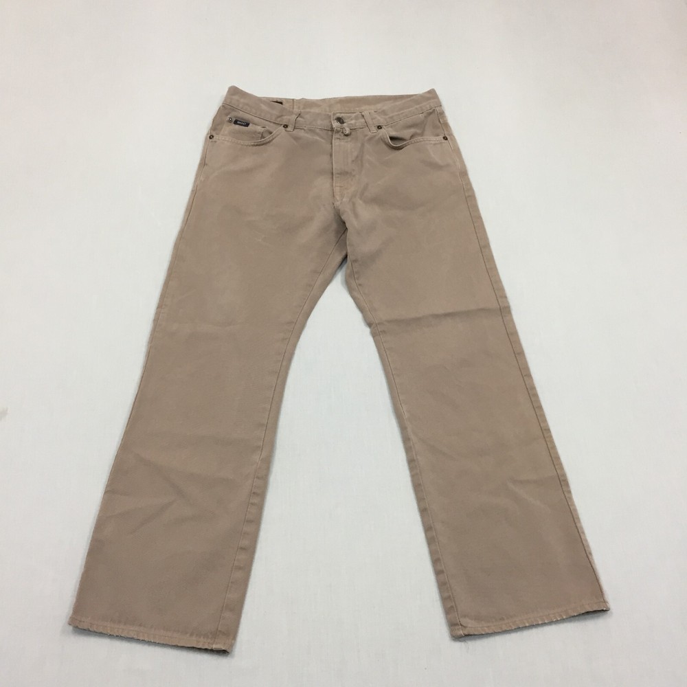 Gant Jason Trousers Mens W32 L29 Straight Fit Chino Beige
