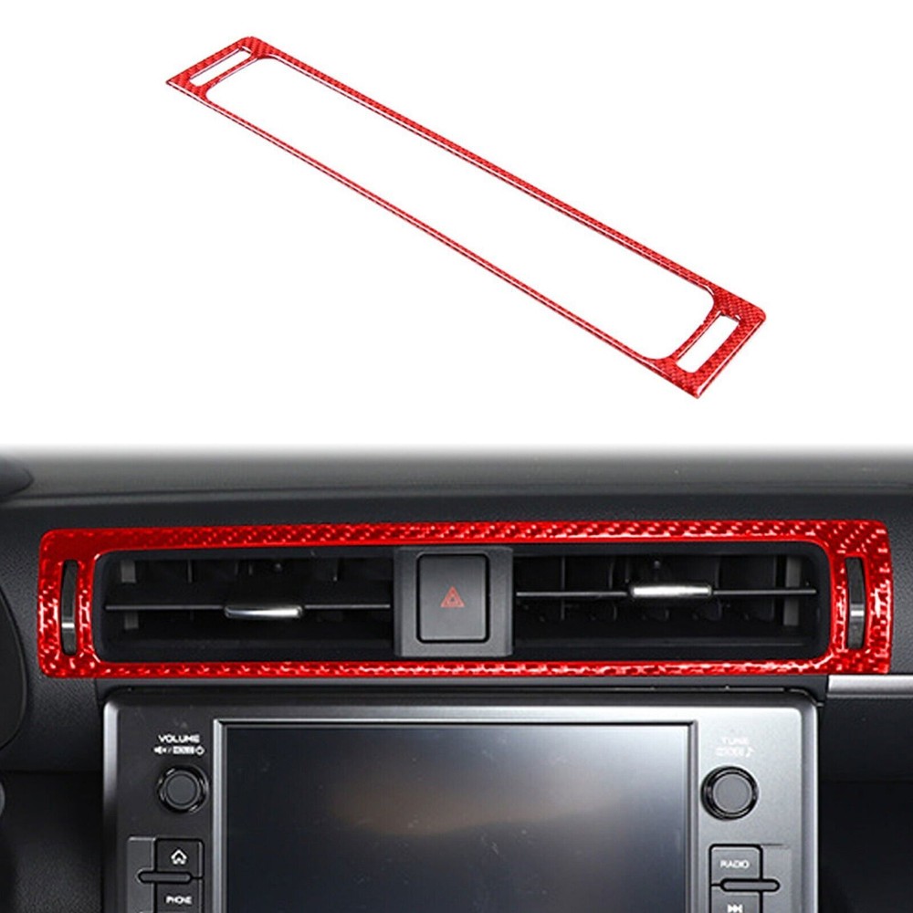 For Subaru BRZ GR86 2022-23 Central Air Vent Outlet Cover Red Carbon Fiber Trim