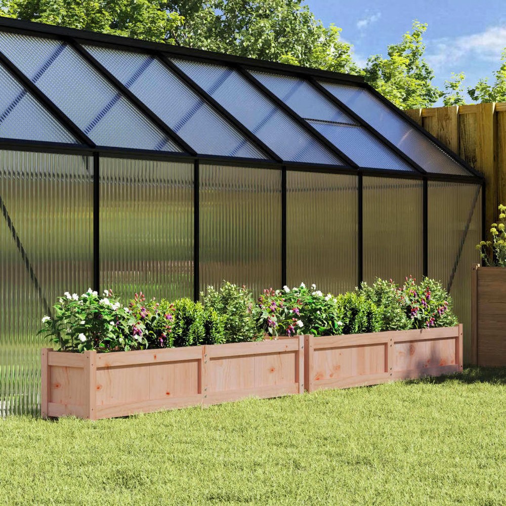 Garden Planter Set of 2 Unfinished wood Solid douglas wood Large