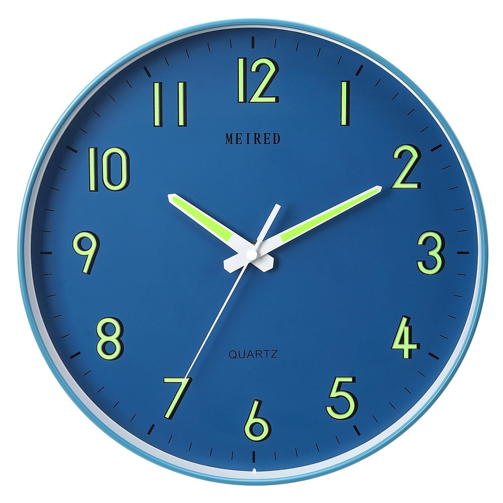 12-Inch Silent Night Light Wall Clock – Battery Operated, Non-Ticking