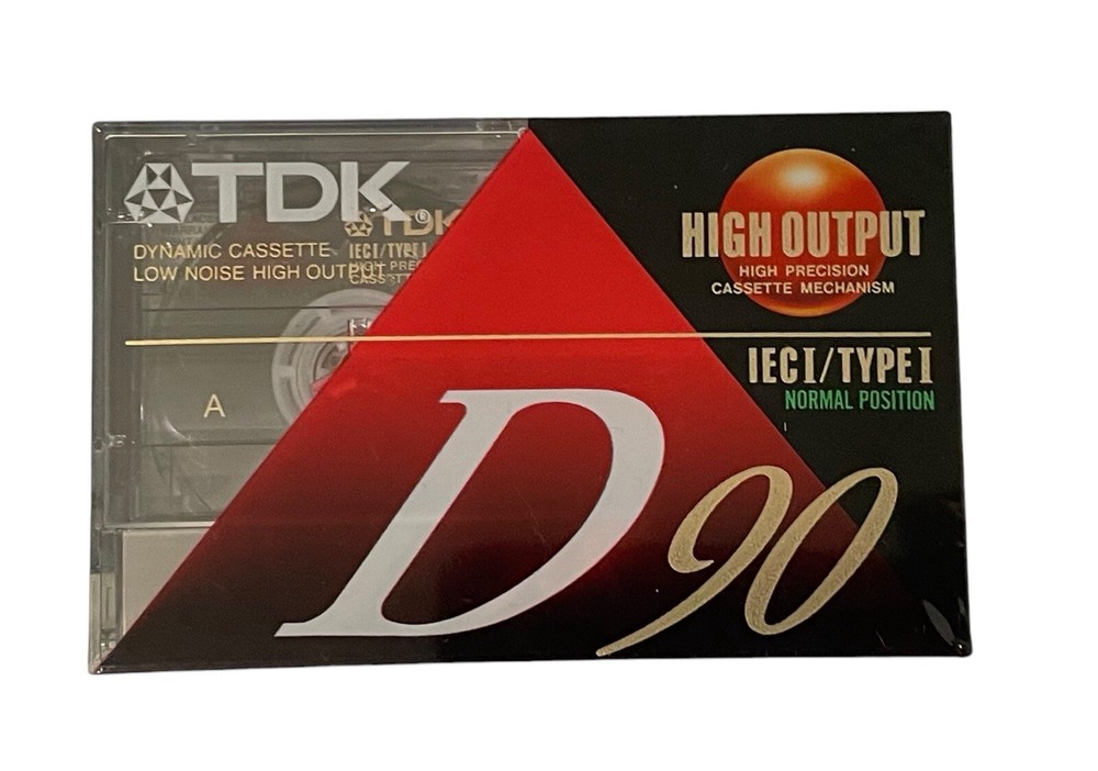TDK D90 High Output Blank Audio Cassette Tape-New/ Sealed